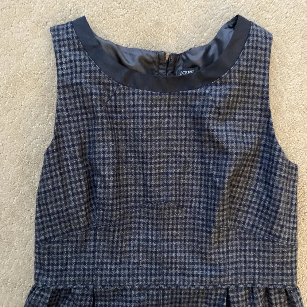 J. CREW 100% WOOL‎ SLEEVELESS PLEATED LINED ROMPER DRESS SIZE 10
